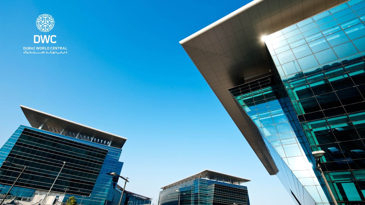 A building with glass windows and a blue sky showcased in marketing materials.