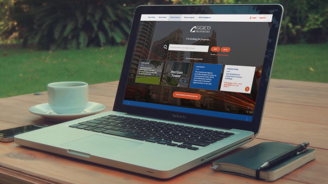 A laptop is on a table.