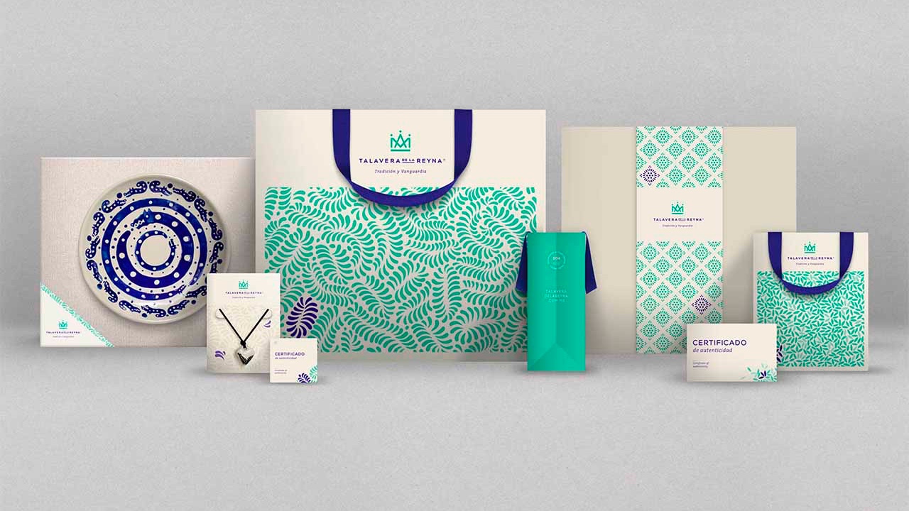 A set of packaging fusing a blue and white design with royal tradition.
