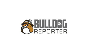 Bulldog reporter logo on a white background.