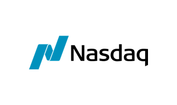 The nasdaq logo on a white background.
