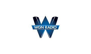 Wgn radio logo on a white background.
