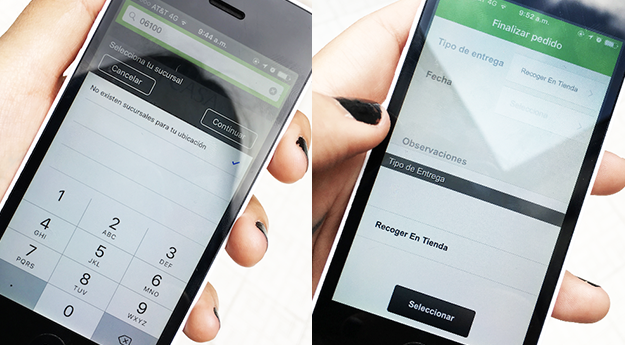a phone showing a mobile app