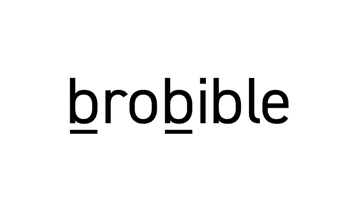 A black and white image of the word brooble.