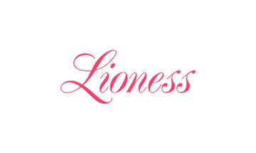 The word lioness on a white background.