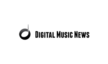 Digital music news logo on a white background.