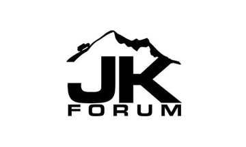 Jk forum logo with a mountain in the background.