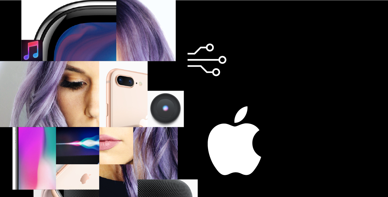 A black and white image of a woman with purple hair.