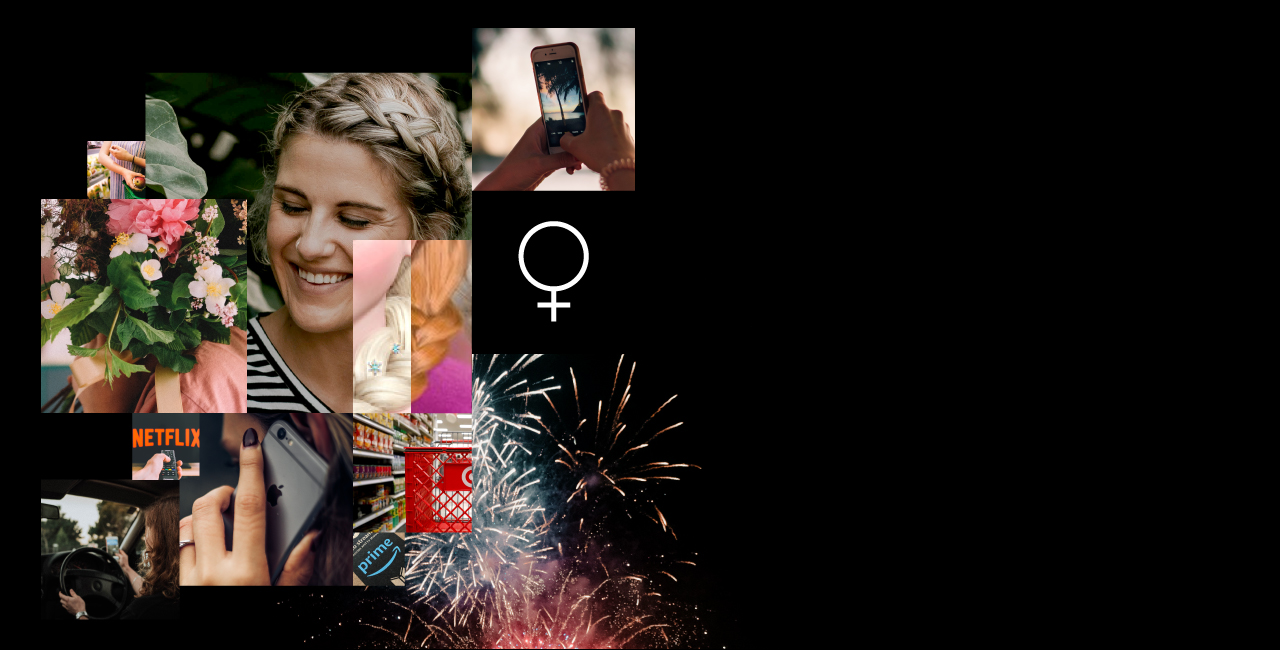 A collage of photos with the word 'women'.