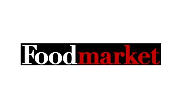 Food market logo on a white background.