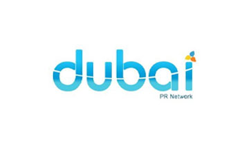 Dubai pr network logo on a white background.