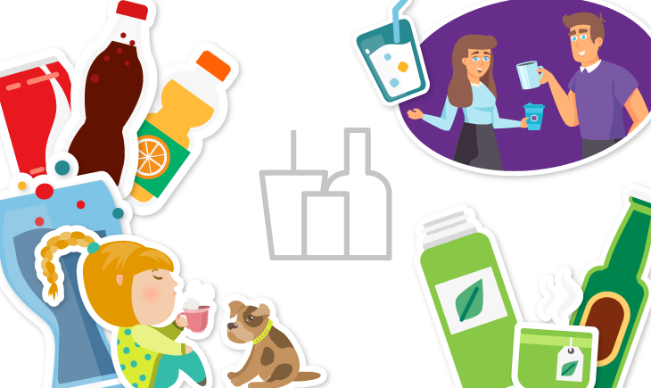 Beverages illustrations