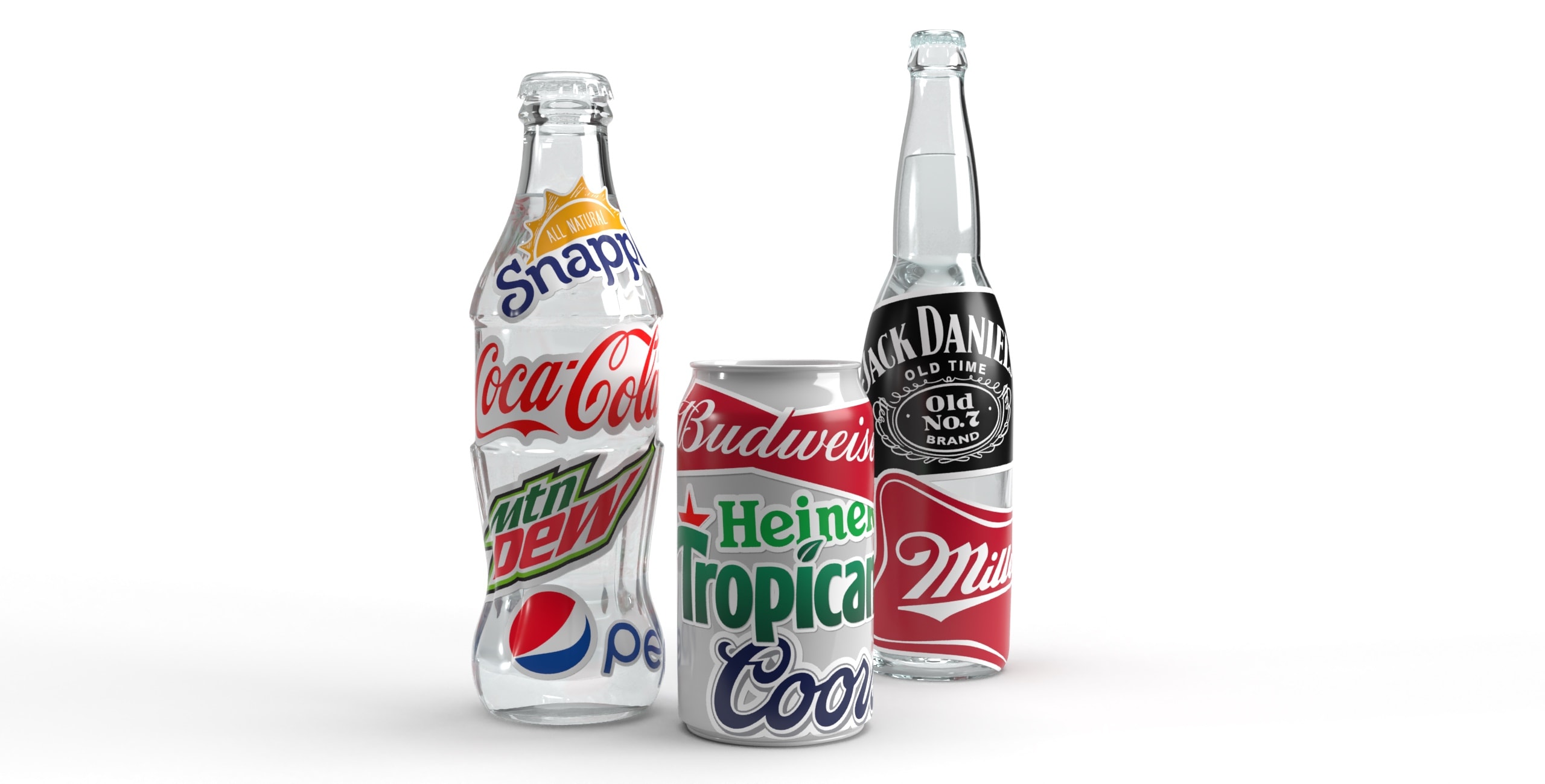 beverages bottles and can