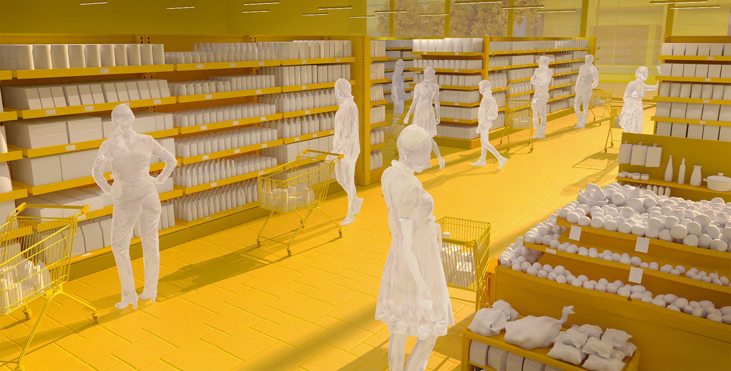 A 3d model of a store.