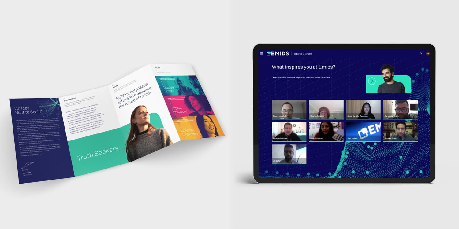 An ipad with a brochure on it.