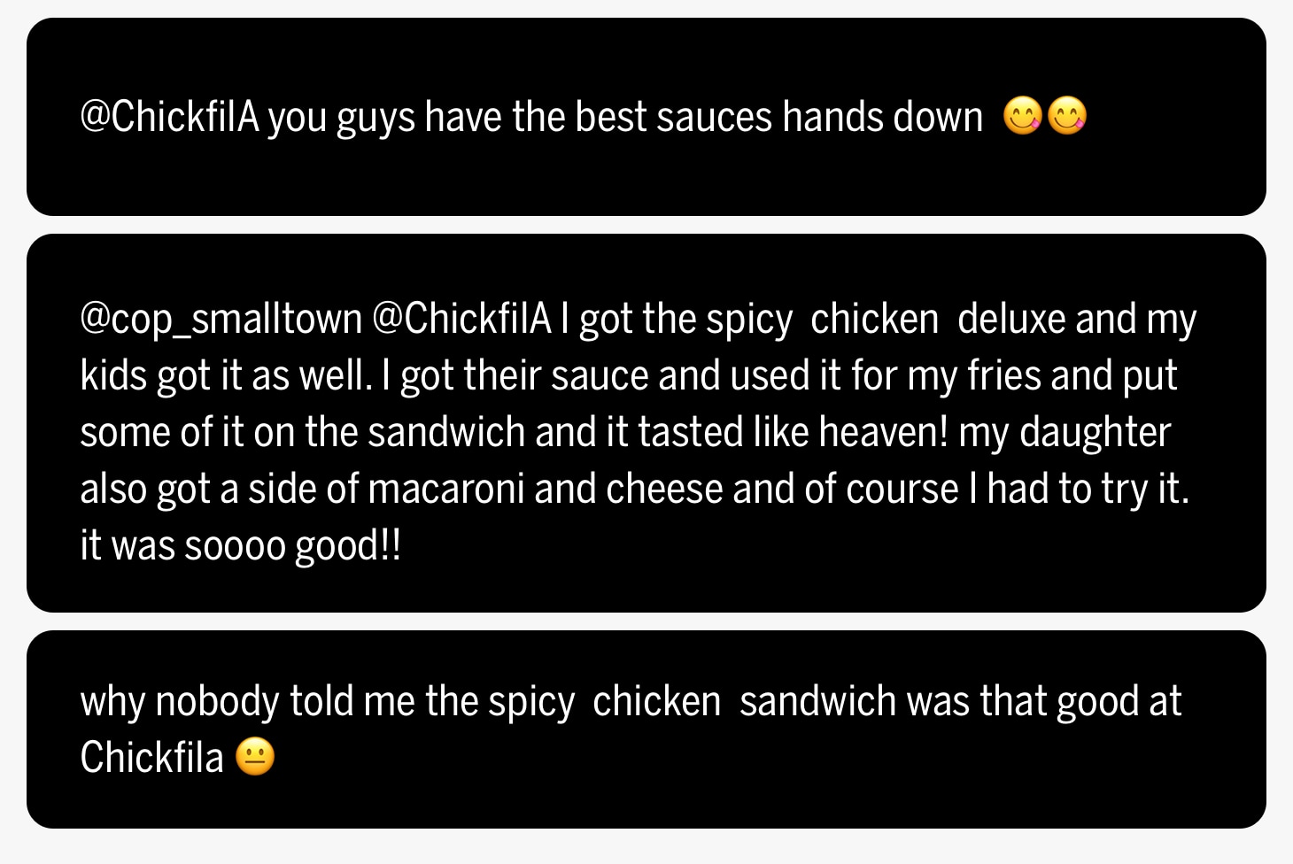 Tweets about Chick-fil-A