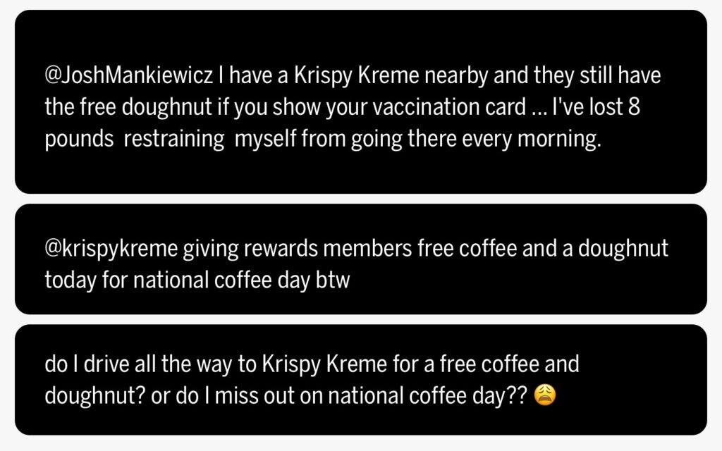Tweets about Krispy Kreme