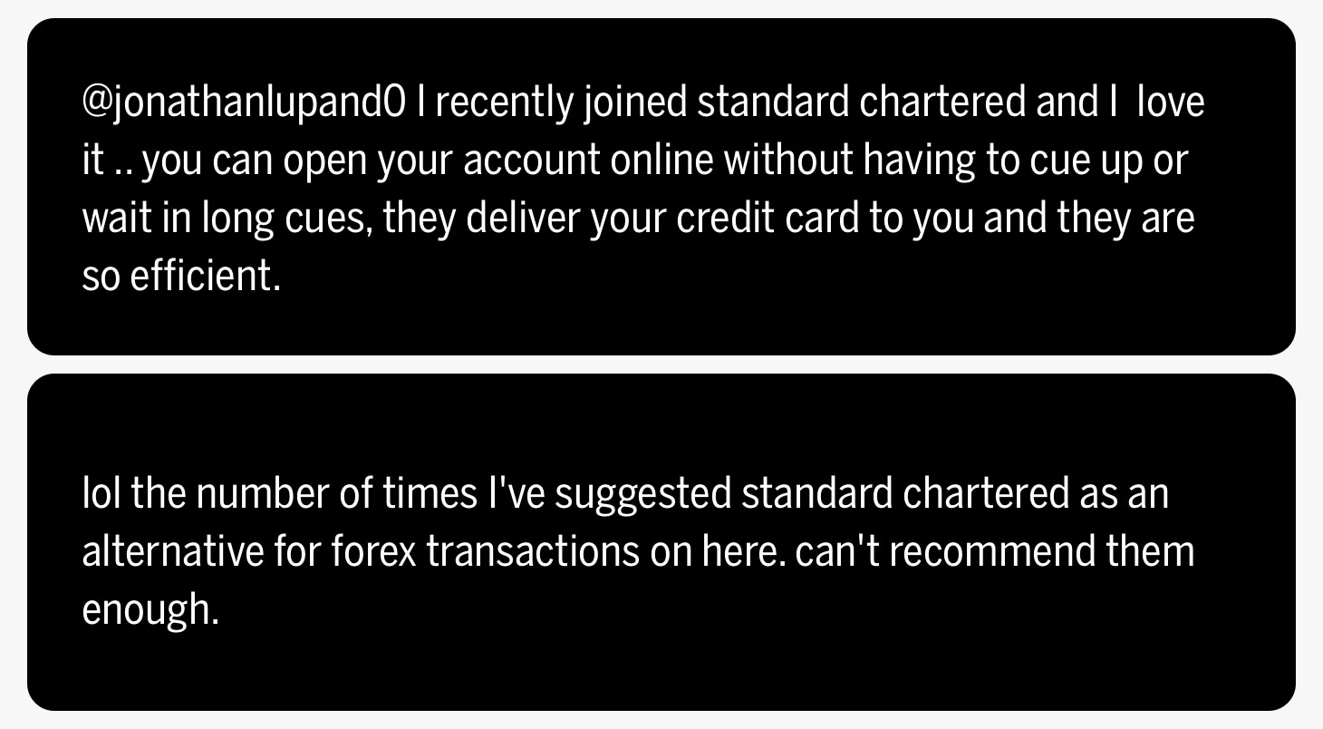 Tweets about Standard Chartered