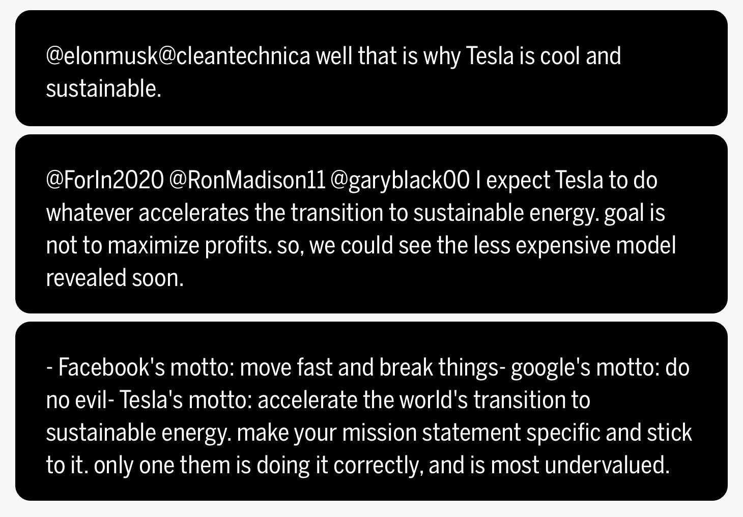Tweets about Tesla