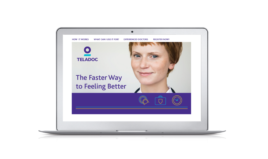 a laptop showing the web page developed for teladoc
