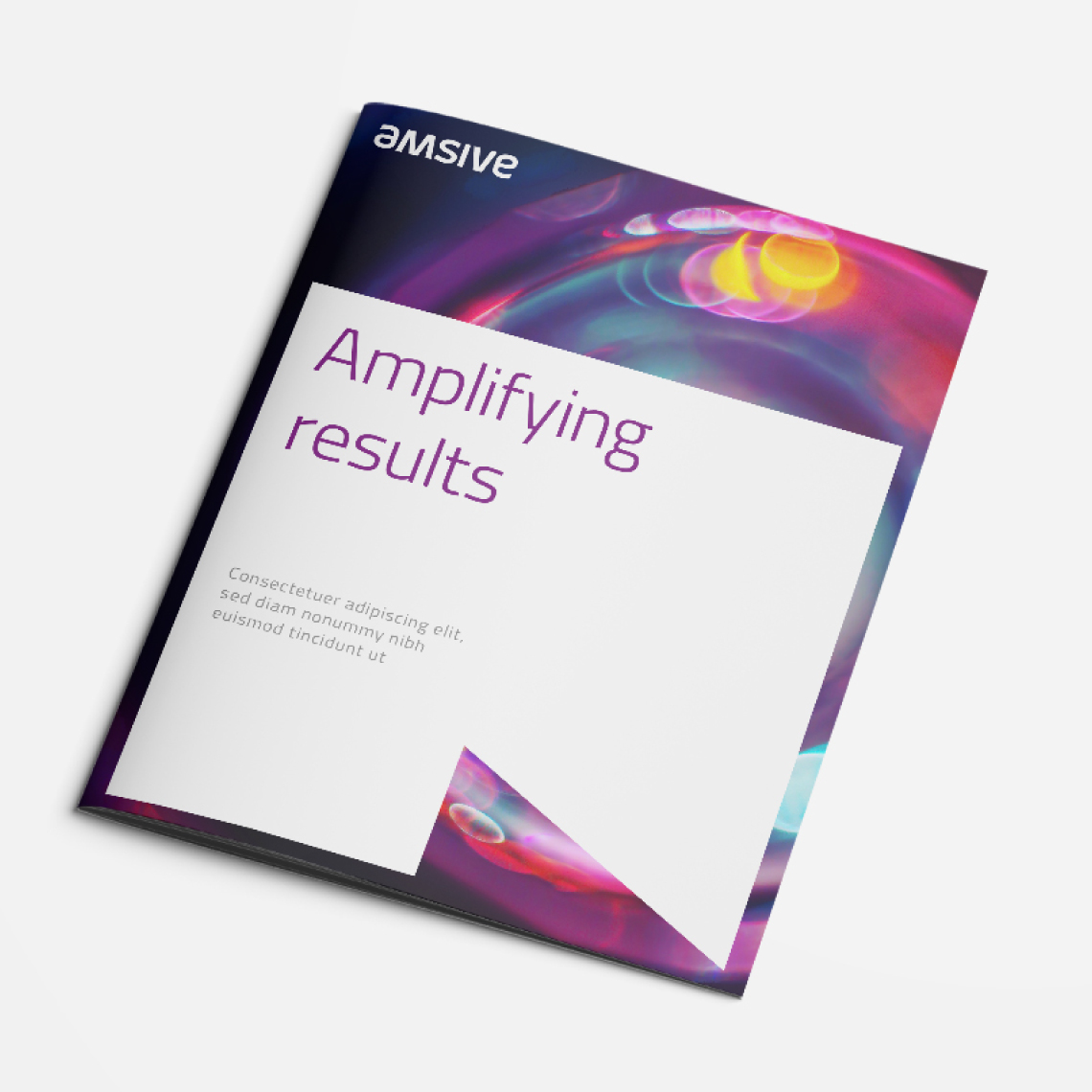 an example of a brochure that is sitting on a table.