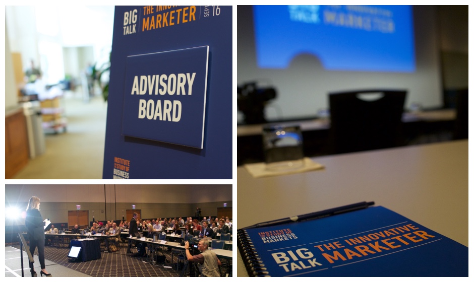 A collage of pictures from a big business marketing event featuring brand training.