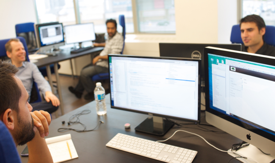 Developers working on custom digital tools