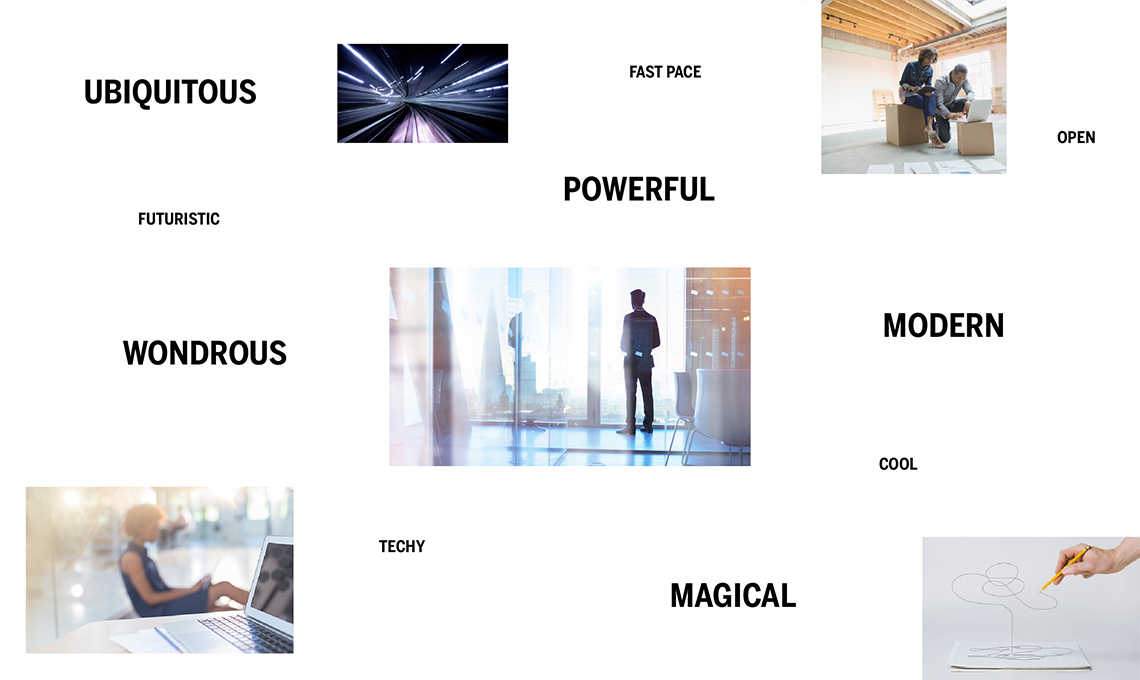 A powerful and wonderful collage of images enhancing brand presence.