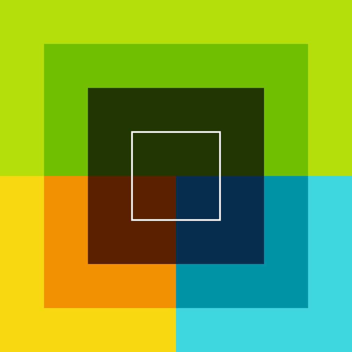 The color palette designed for Ursa Health showing different shades of green, cyan and yellow.