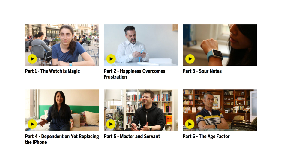 A group of people engage in a series of videos, enhancing user experience.