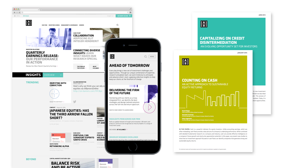 A mobile phone and a tablet displaying merchandised content on a website.