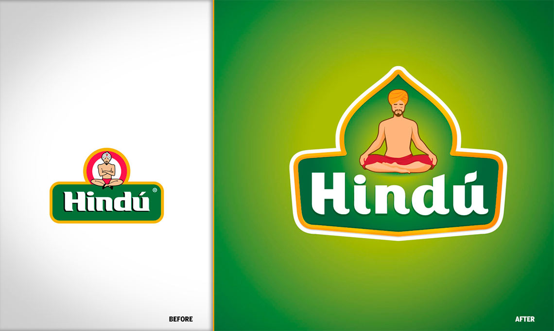 A logo for Té Hindú yoghurt.