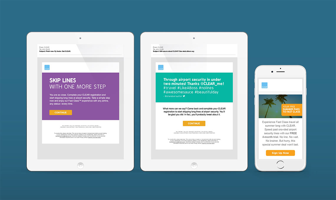 Brand Awareness message displayed on a tablet and phone screen.