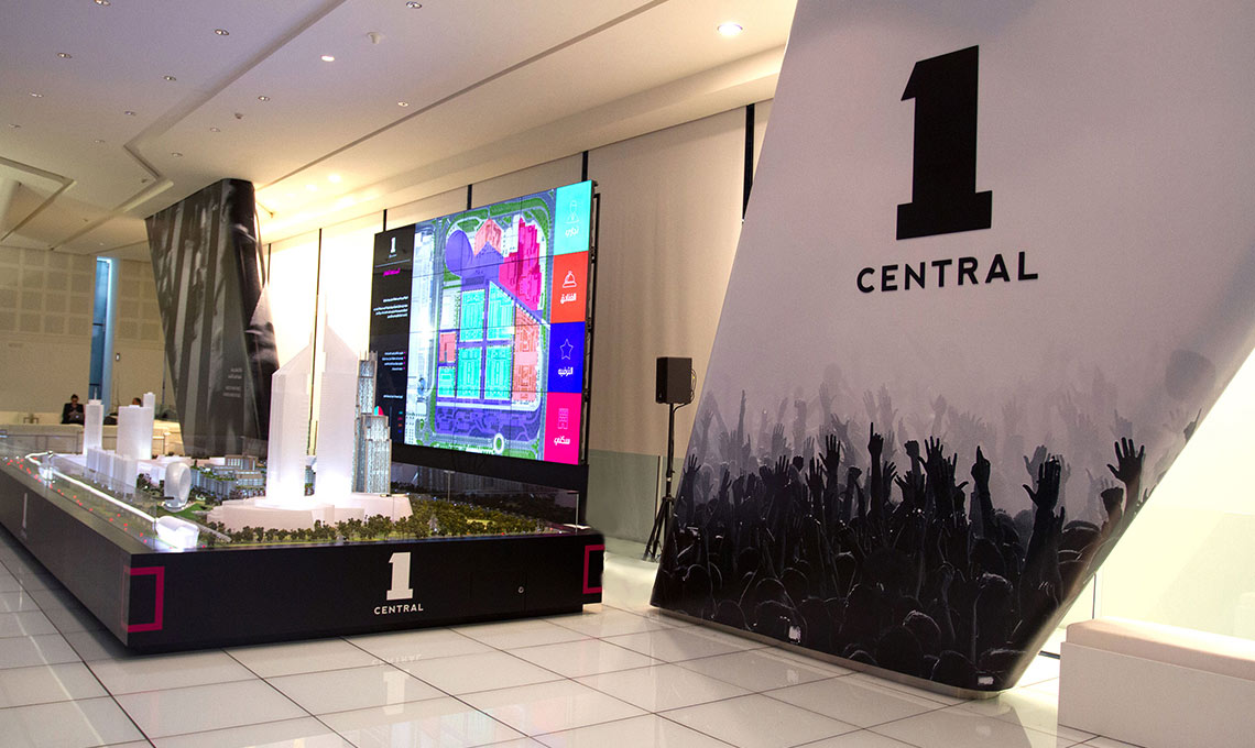 A view of the showroom designed for One Central