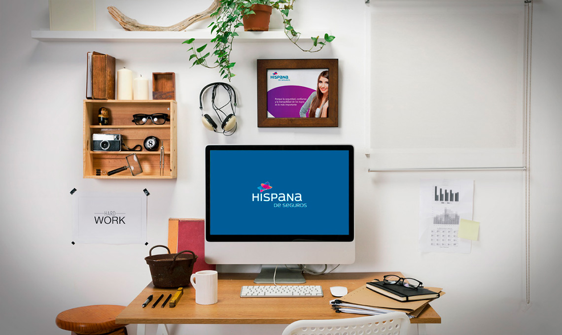 Creating an icon for a desk with a computer and monitor.