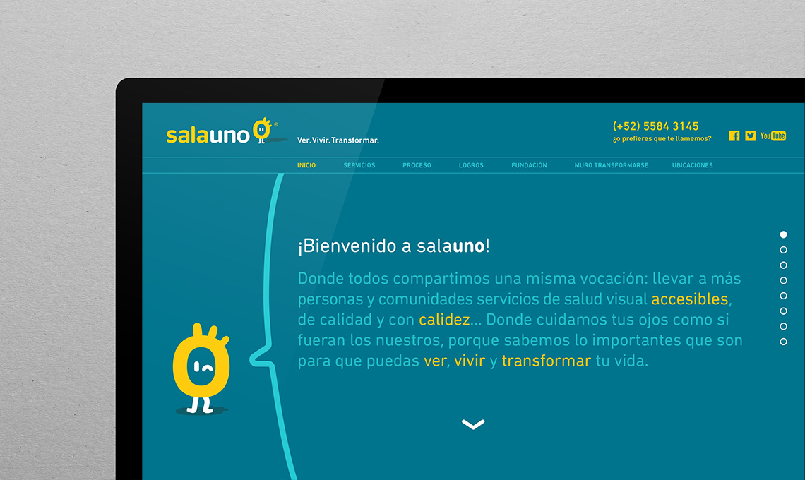 A website design showcased on a computer screen.