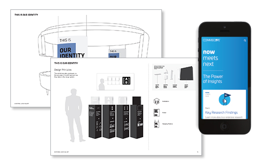A mobile phone and a tablet from the brand launch are shown next to each other.