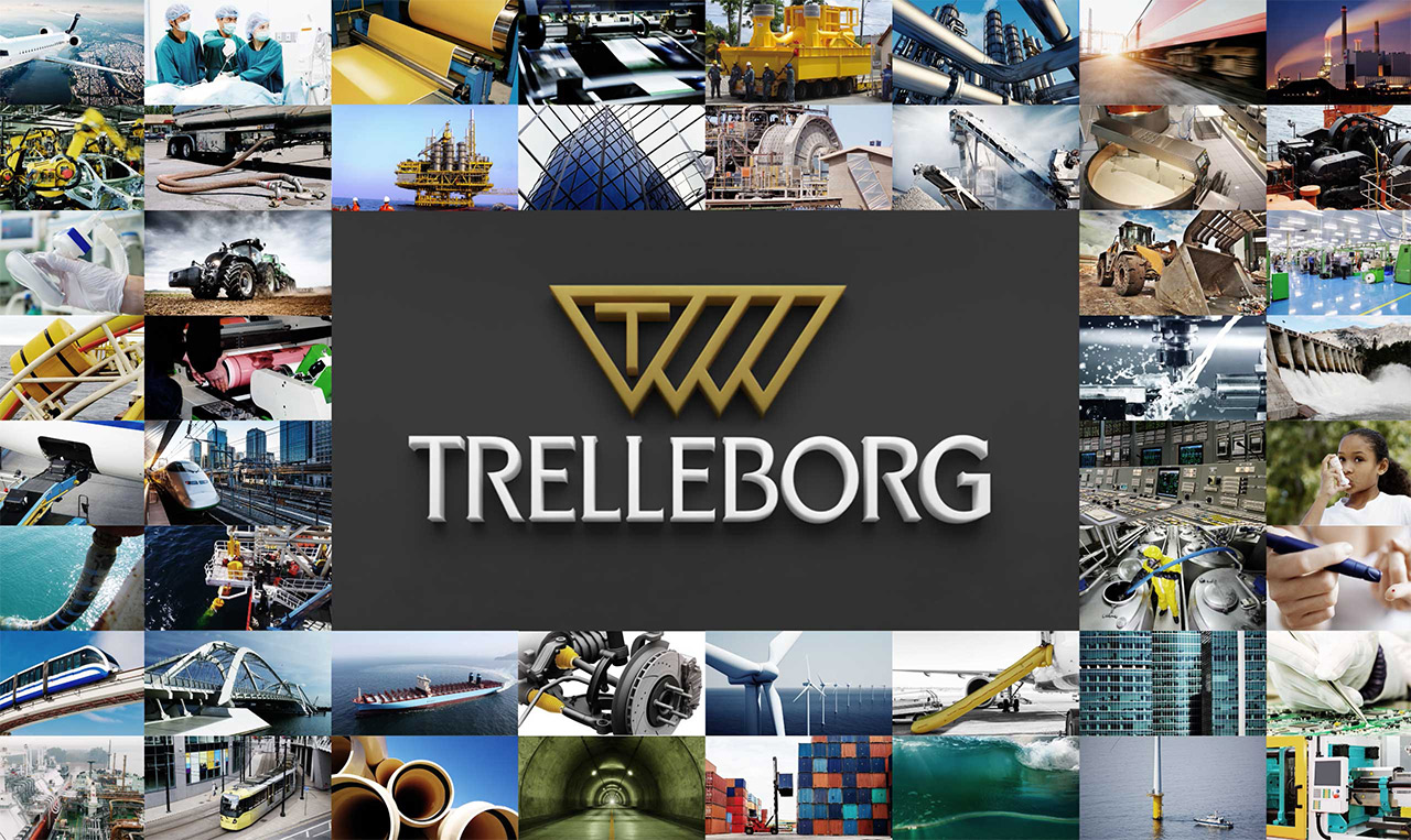 A collage of pictures showcasing the brand name "treleberg".