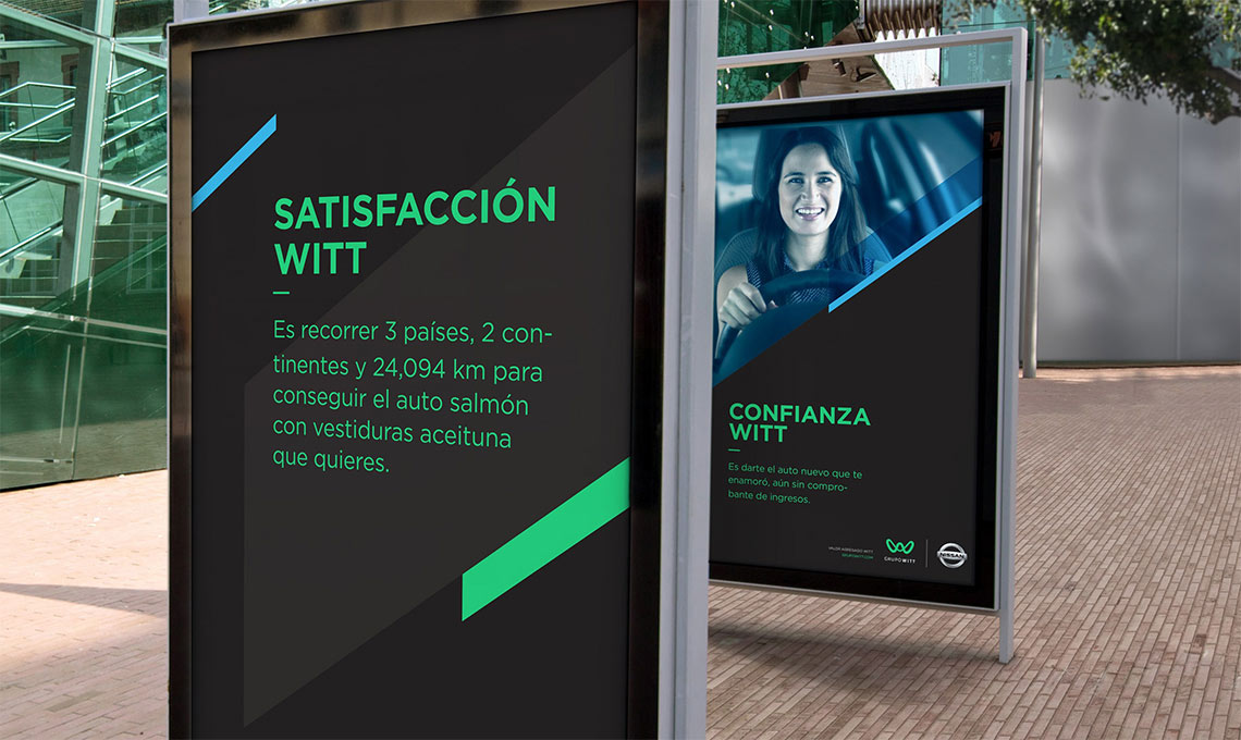 A bold billboard featuring a woman.