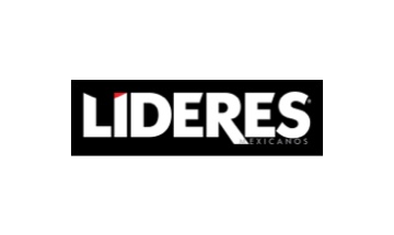 The logo for lideres legends on a black background.