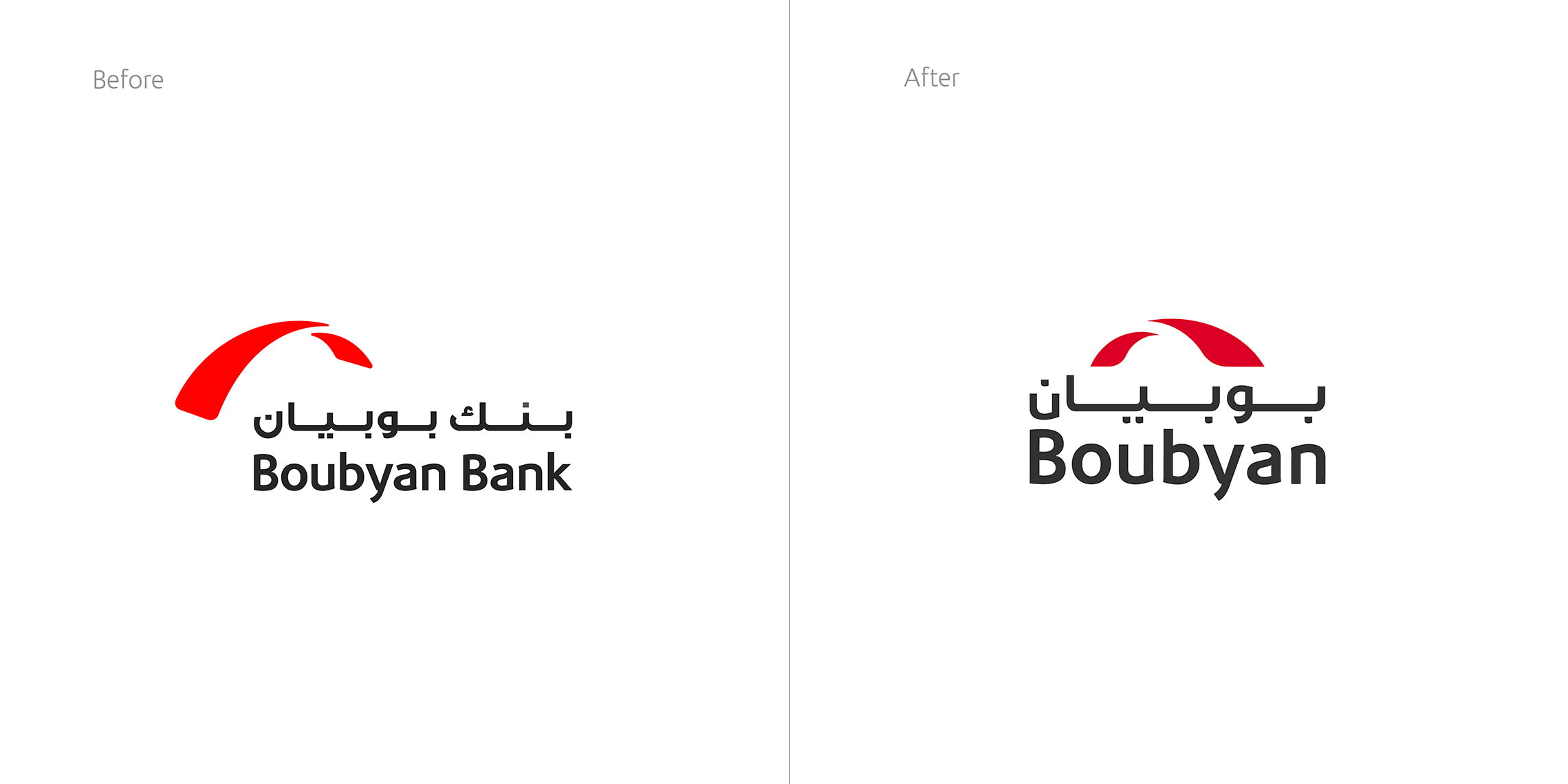 New and old versions of the Boubyan logo