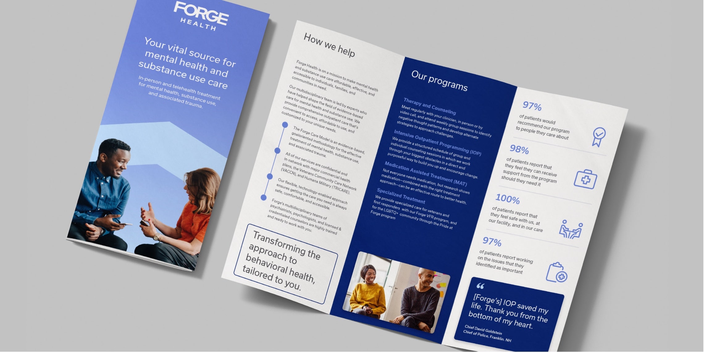 Example of a trifold designed for Forge