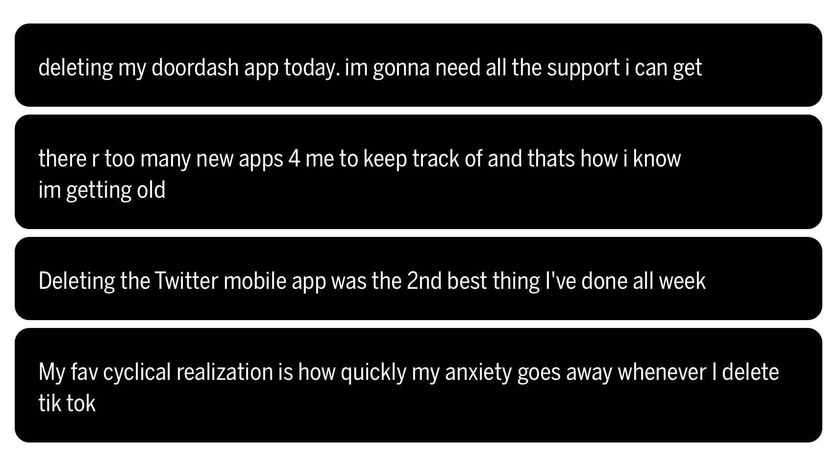 Tweets about smartphones apps