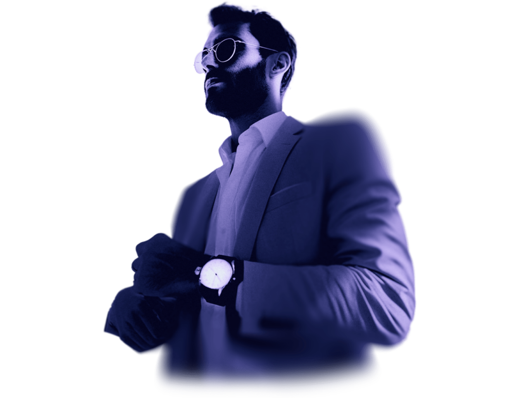 a man finishing dressing