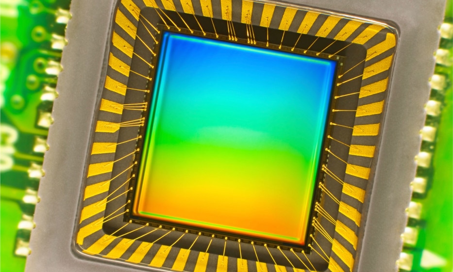 Close up of a computer chip