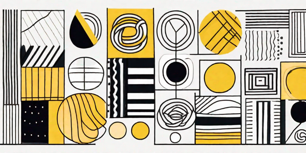 Various design elements like color palettes