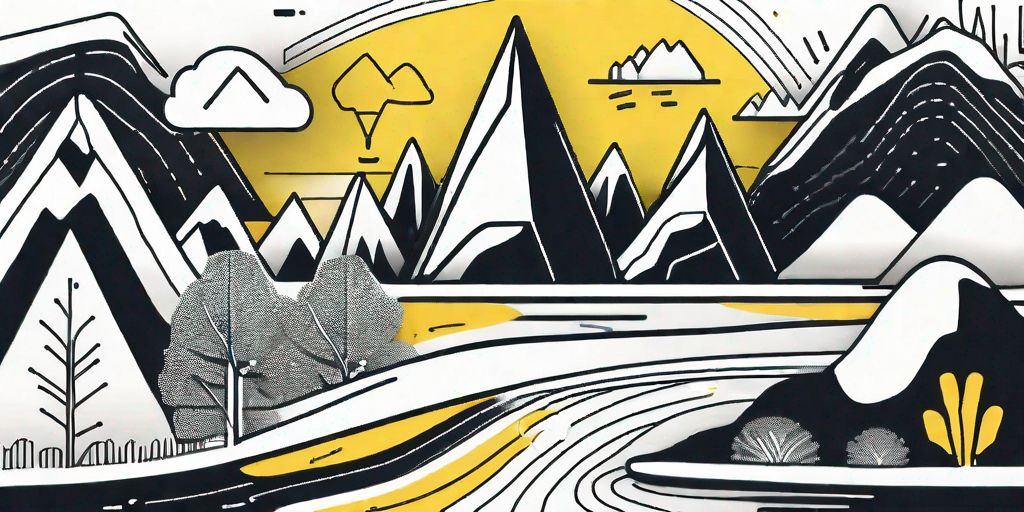 A thriving ecosystem with various elements such as trees