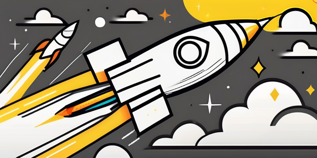 A rocket launching into the sky