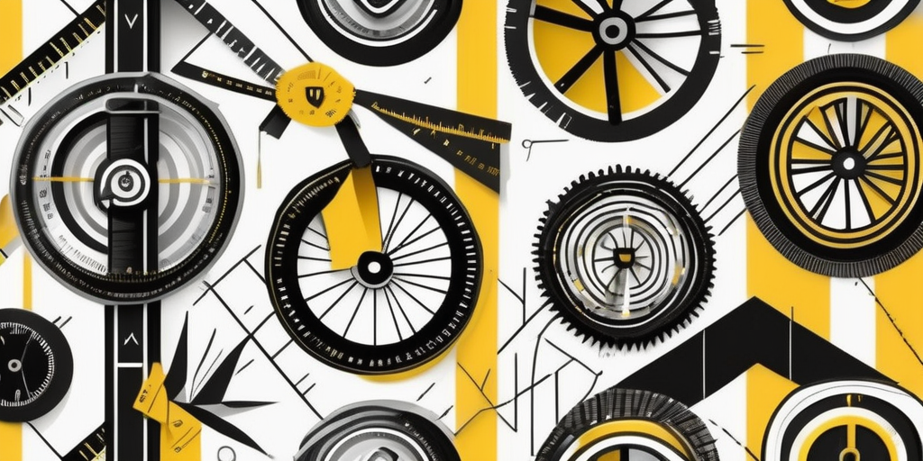 A tailor's measuring tape intertwined with iconic wordpress symbols like the "w" or the pinwheel