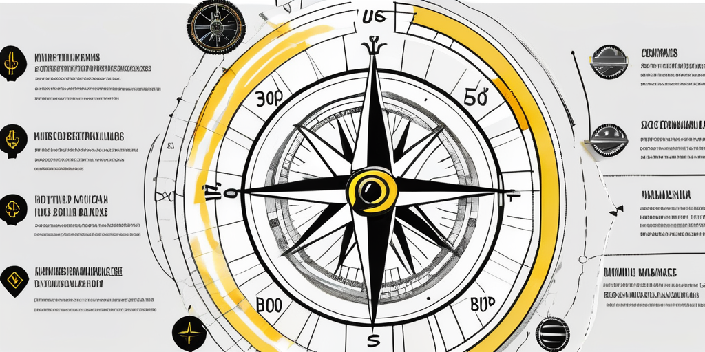 A navigational compass and a roadmap